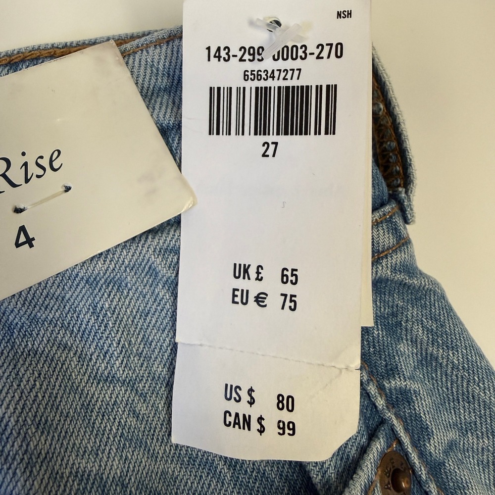 Abercrombie & Fitch Western Rodeo Country Denim Midi Skirt Size 27 Light Wash - Picture 10 of 13